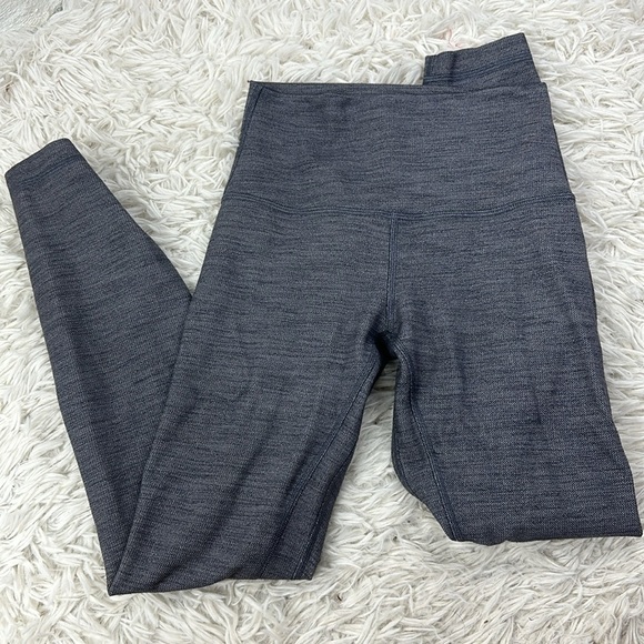Lululemon Align Pant II 25" Mini Heathered Herringbone Heathered Black White - Picture 1 of 4